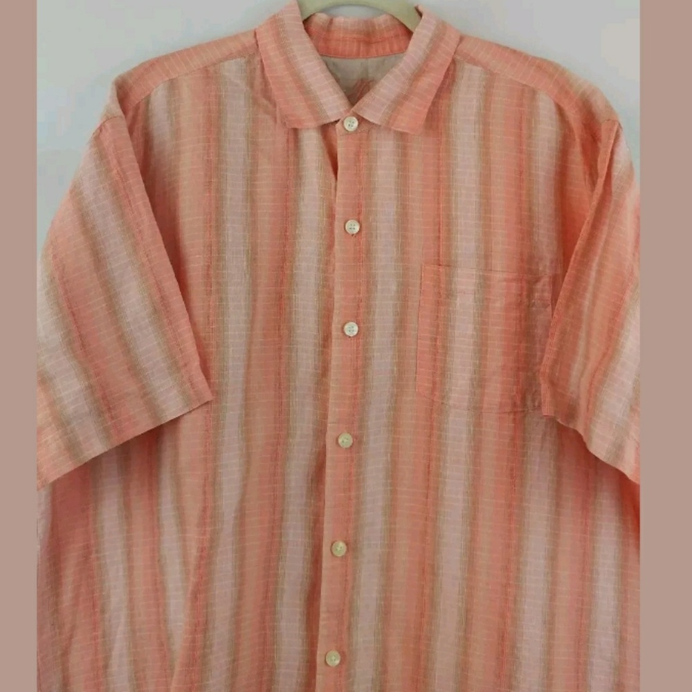 Tommy Bahama Men's XL Linen Striped Shirt